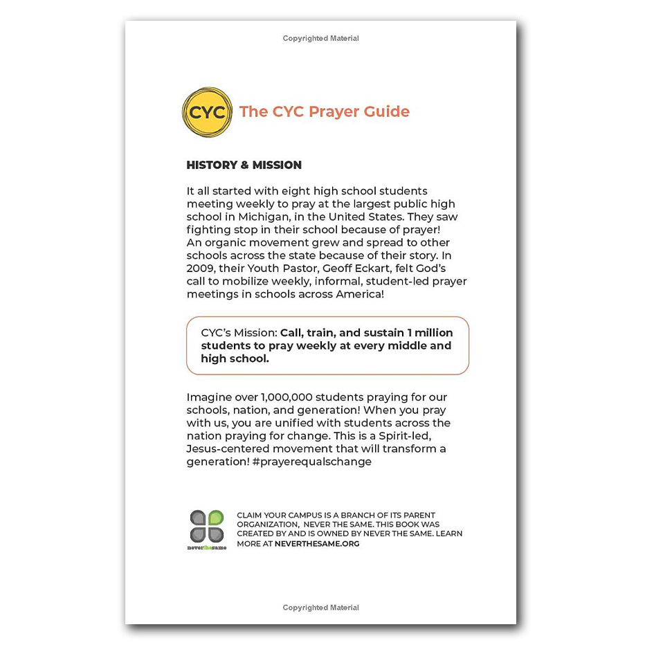 The CYC Prayer Guide: Fall 2026 - Image 2